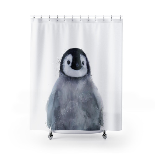 Adorable Little Penguin Shower Curtain