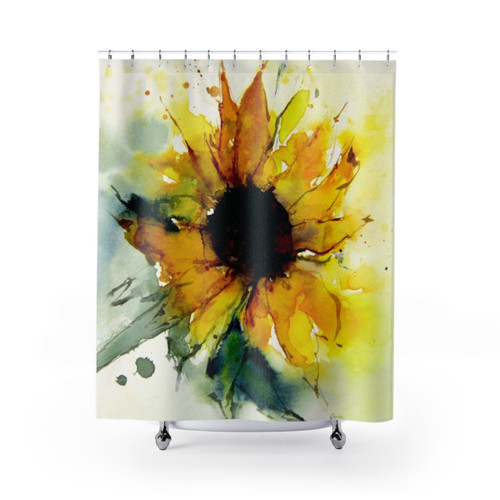 Sunflower Shower Curtains - Vibrant Nature-Inspired Bathroom Decor