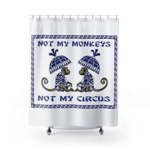 Funny Monkey Print Shower Curtain