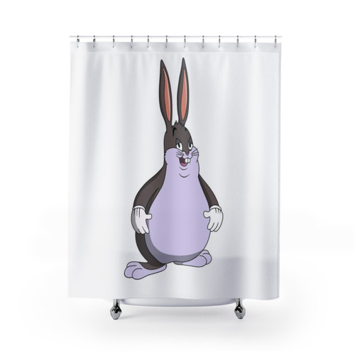 Big Chungus Shower Curtain - Meme-Inspired Bathroom Decor