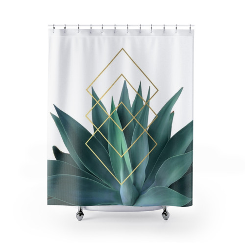 Agave Geometric Shower Curtain