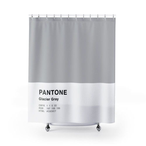 Pantone Gray Shower Curtains for Stylish Bathroom Decor