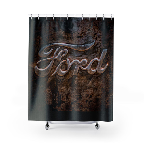 Ford Tailgate Shower Curtains - Vintage Car Decor