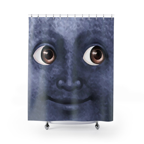 Emoji Shower Curtains with Moon Design