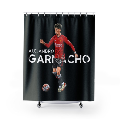 Alejandro Garnacho Manchester United Shower Curtains