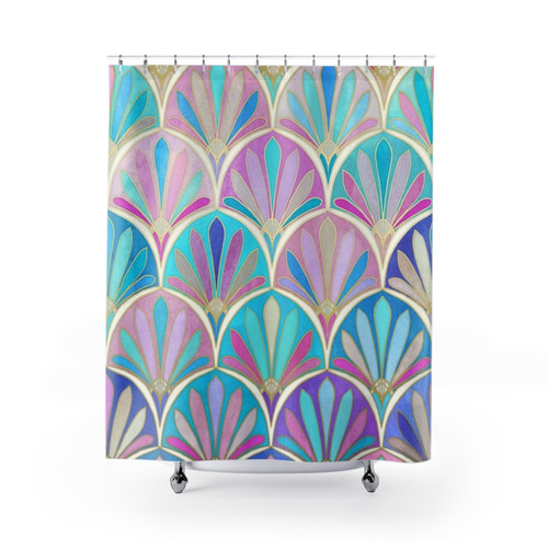 Glamorous Art Deco Pattern Shower Curtains