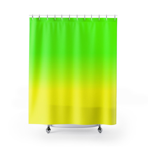 Neon Ombré Shower Curtain with Color Fade Design