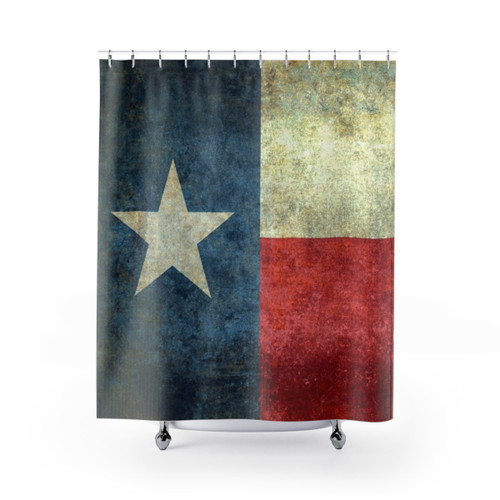Texas Flag Shower Curtains - Lone Star State Decor