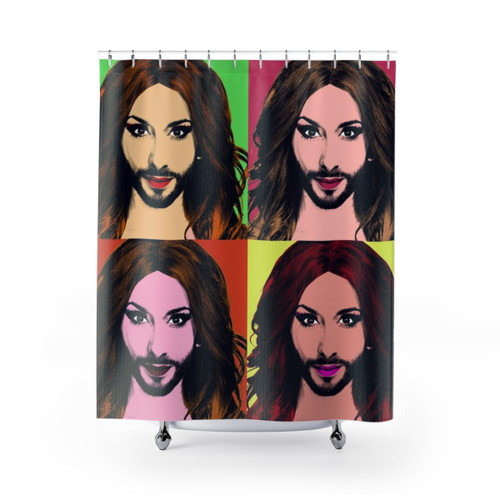 Conchita Wurst Pop Art Shower Curtain