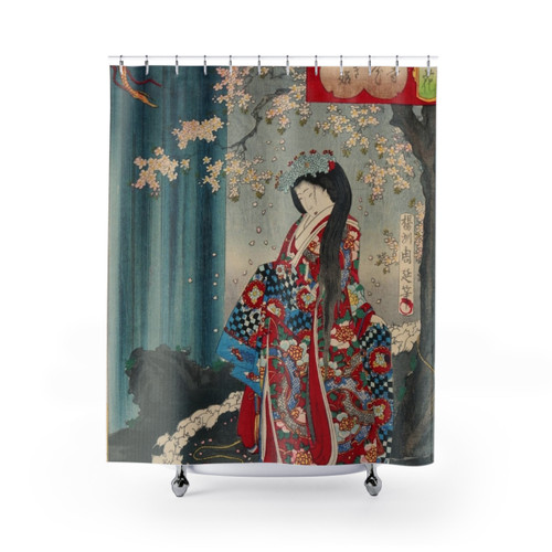 Ukiyo-e Japanese Art Geisha Shower Curtains