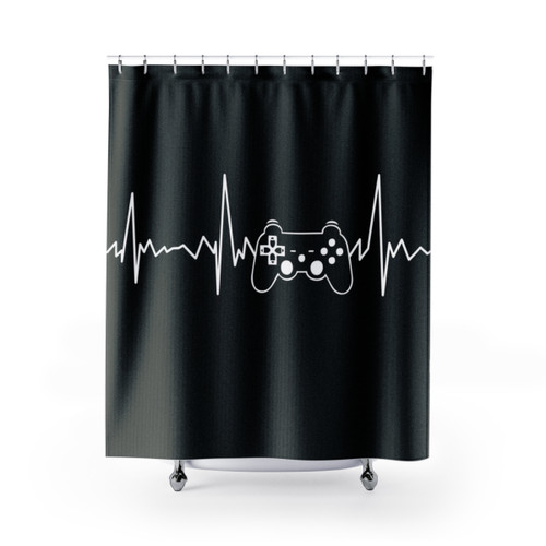 Gamer Heartbeat eSports Video Game Shower Curtains