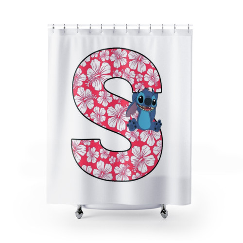 Lilo & Stitch Letter S Shower Curtains