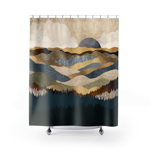 Golden Vista Landscape Shower Curtains