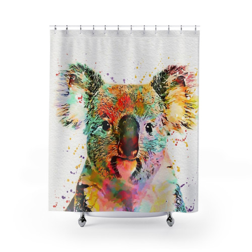 Adorable baby koala art shower curtain