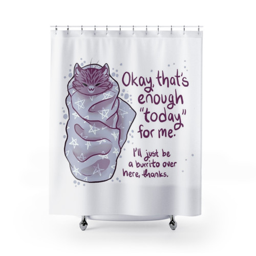 Purrito Burrito Cat Shower Curtains