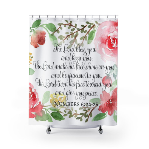The Blessing Scripture Art Shower Curtains