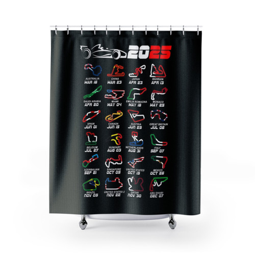 Formula 1 Race Cars Shower Curtains