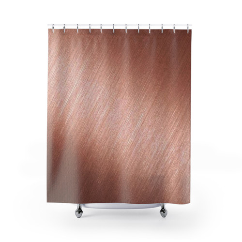 Rose Gold Reflective Shower Curtains for Luxurious Bathroom Decor