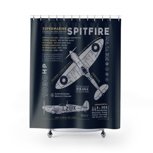 Spitfire Fighter Plane Shower Curtains