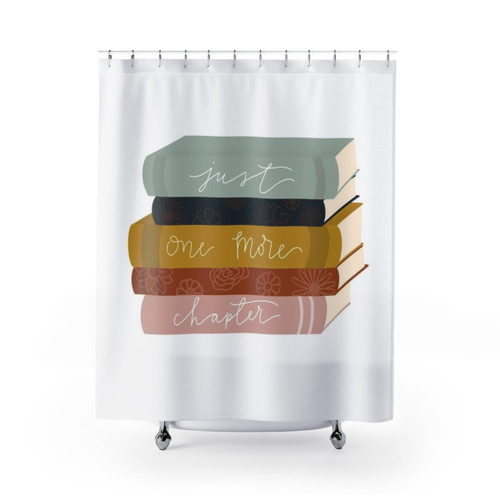 Just One More Chapter Shower Curtains for Book Lovers