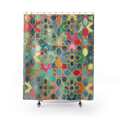 Colorful Moroccan Mosaic Shower Curtains