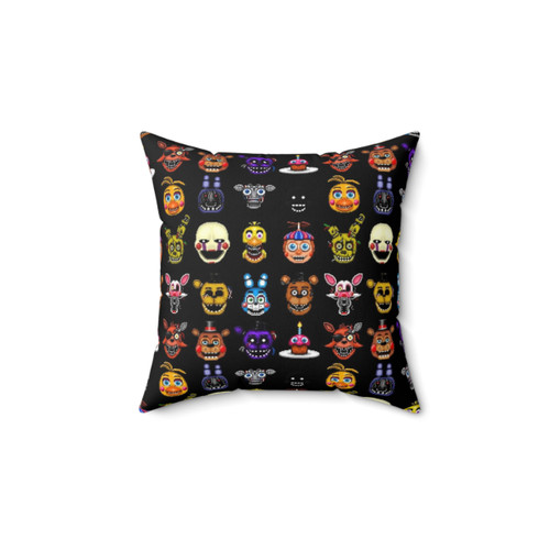 Five Nights at Freddy's Pixel Art Pillow featuring multiple characters