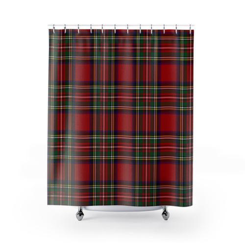 Red Tartan Stewart Clan Shower Curtains