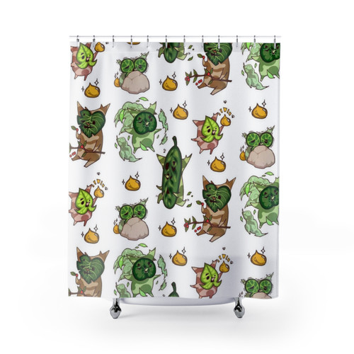 Koroks and Korok Seeds Pattern Shower Curtains