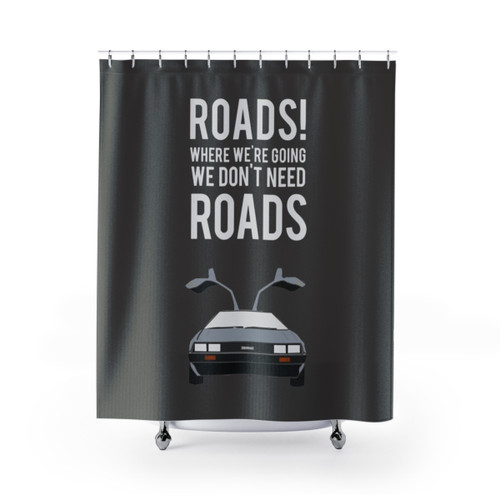Back to the Future-Inspired Shower Curtain