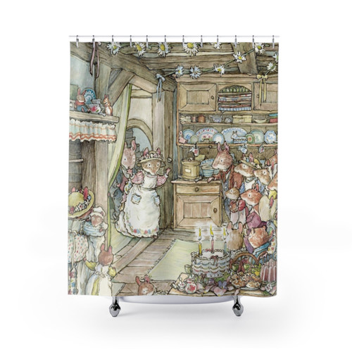 Surprise at Mayblossom Cottage Shower Curtains