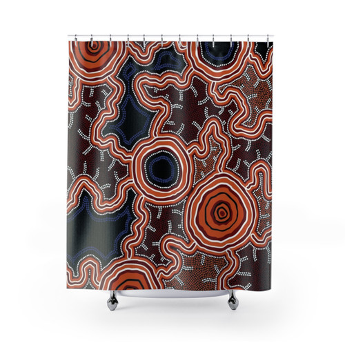 Authentic Aboriginal Art Shower Curtains