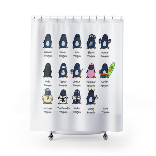 Penguin Design Shower Curtain