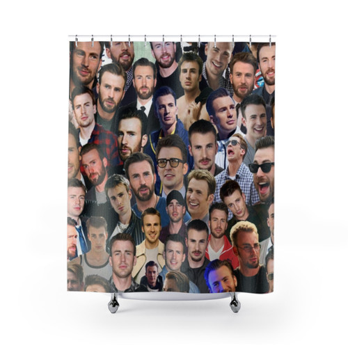 Chris Evans Collage Shower Curtains