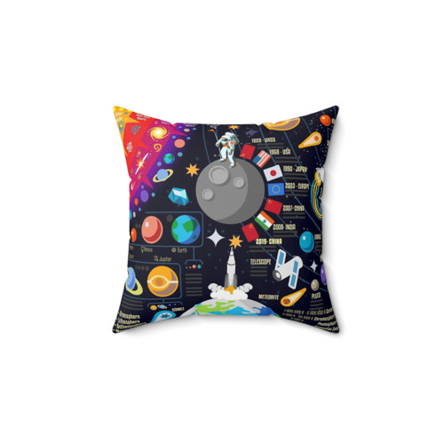 Space Universe Infographic 3D Pillow