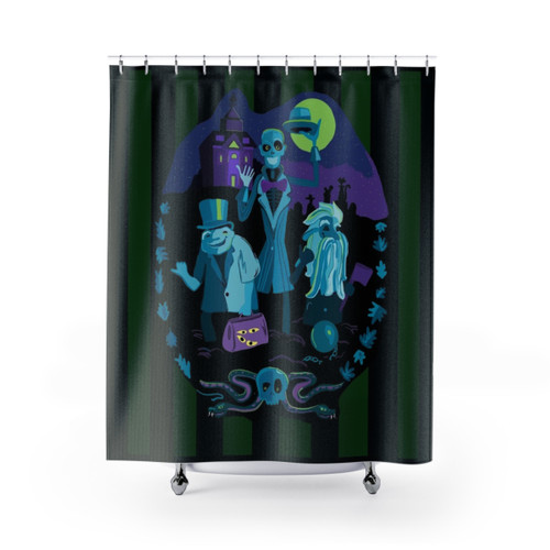 Haunted Mansion themed shower curtain