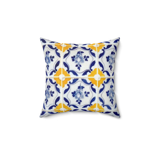 Portuguese Tile Pattern Pillow