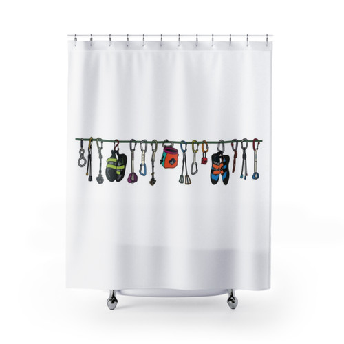 Climbing Gear Shower Curtains