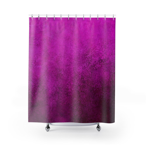 Magenta Vintage Patterned Shower Curtain