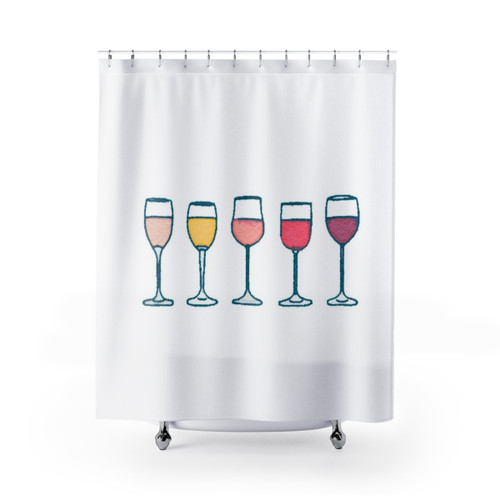 Wine Themed Shower Curtain
