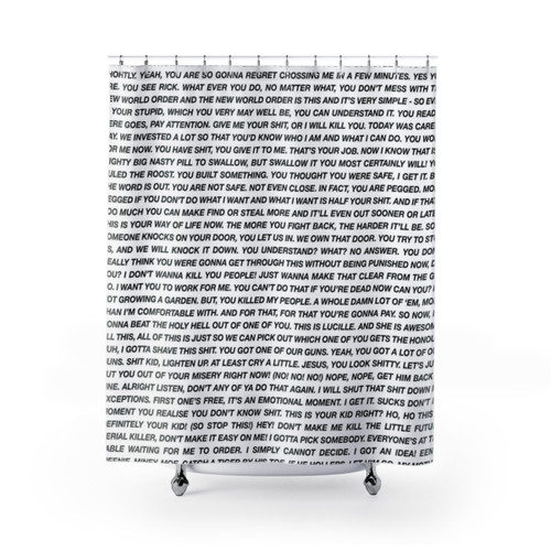 Negan Inspired Shower Curtains for The Walking Dead Fans
