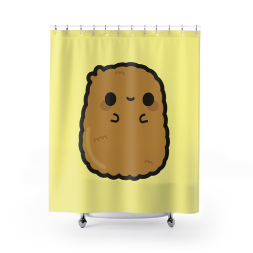 Cute chicken nugget pattern shower curtain