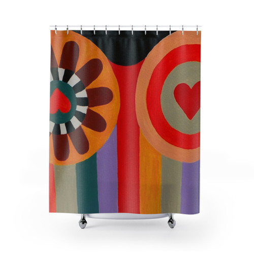 Nana Painting Shower Curtains - Homage to Niki de Saint Phalle