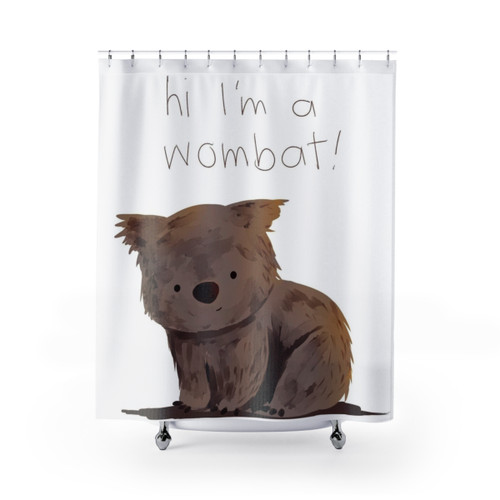 Adorable Wombat Shower Curtain for Bathroom Decor