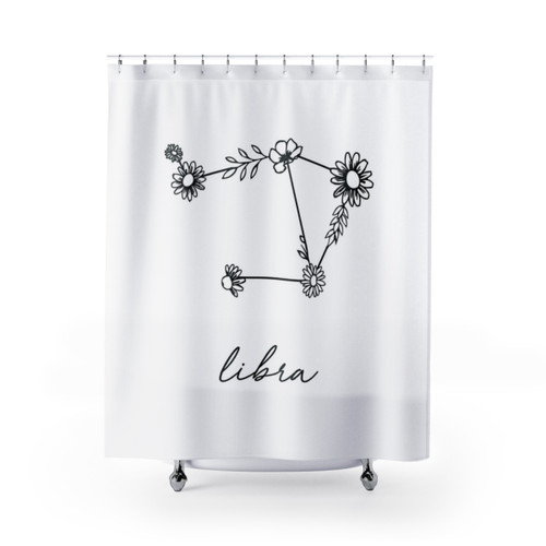 Libra Zodiac Constellation Shower Curtain