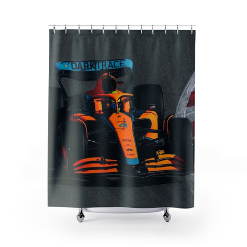 Lando Norris F1 Racing Shower Curtains