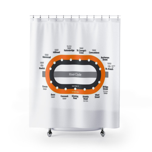 Glasgow Scotland Subway Map Shower Curtains