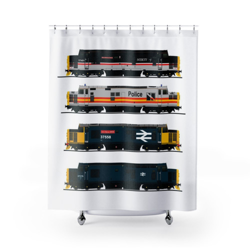 Class 37 Locomotives Shower Curtain