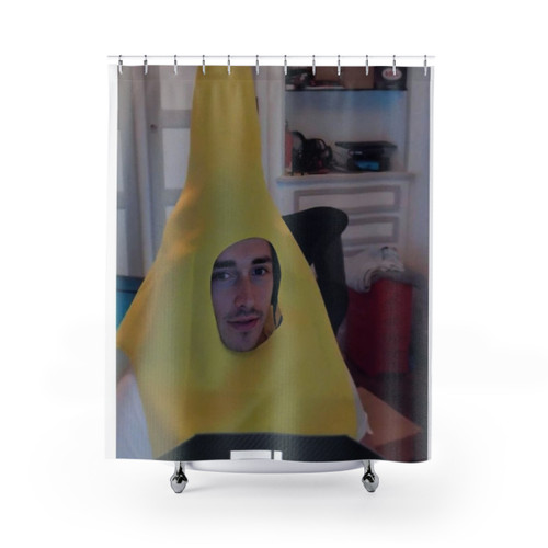 Charles Leclerc Formula 1 Banana Shower Curtains