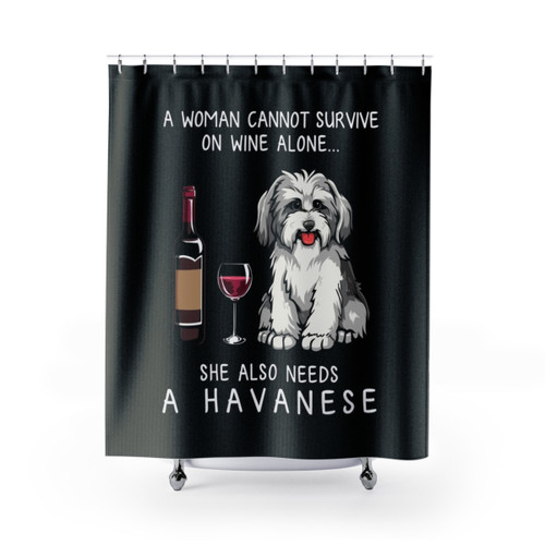 Havanese Dog Themed Shower Curtains