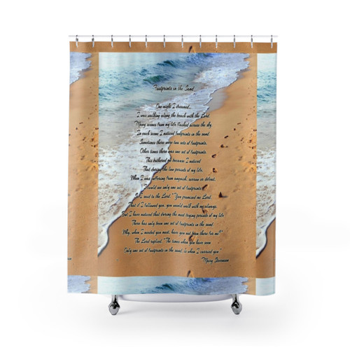Footprints in the Sand Shower Curtain